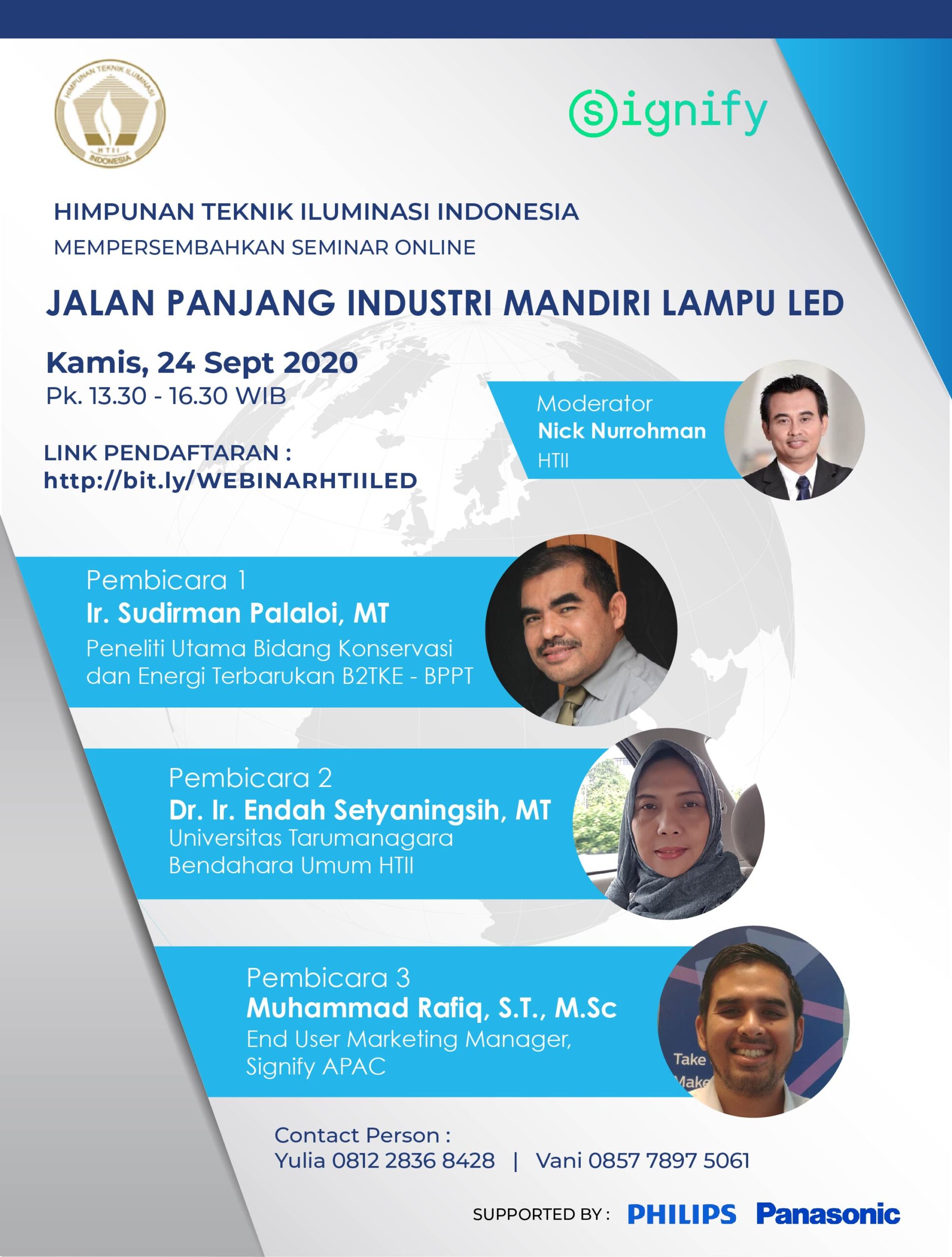 Poster Jalan Panjang Industri Mandiri Lampu LED HTII
