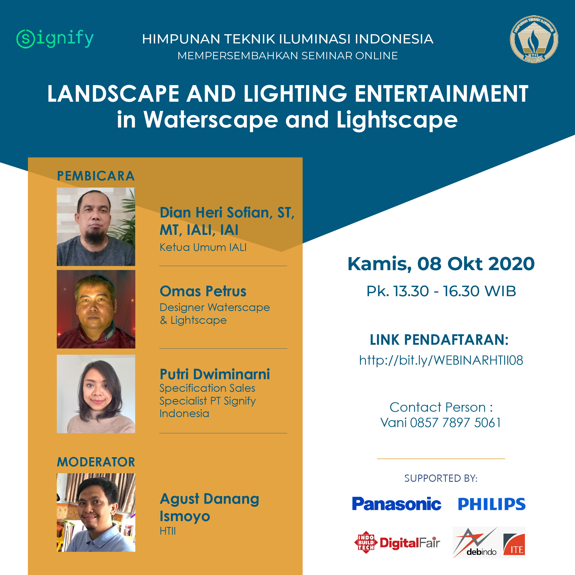 Poster Landscape and Lighting Entertainment in Waterscape and Lightscape HTII