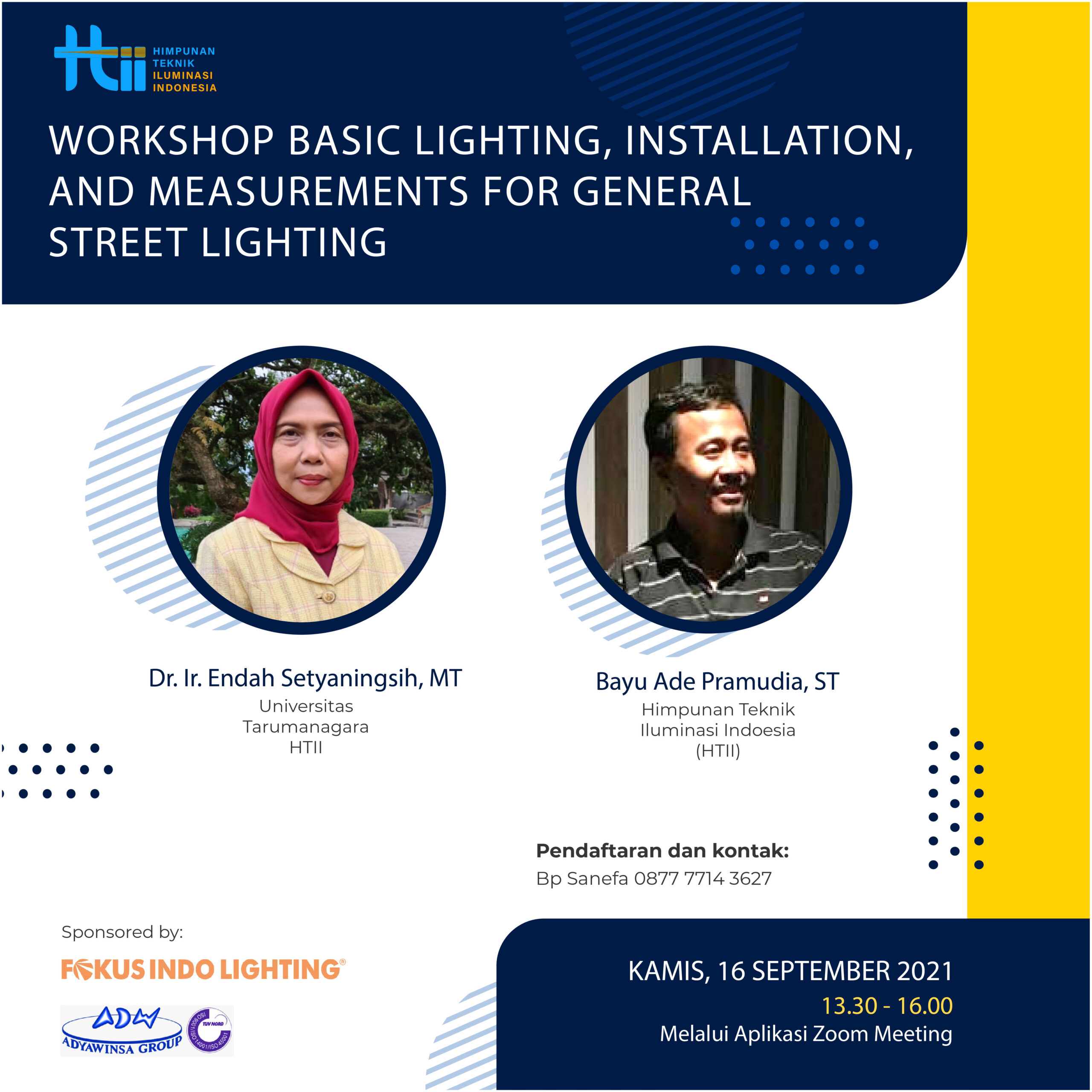 Poster Workshop Basic Lighting Installation and Measurements HTII