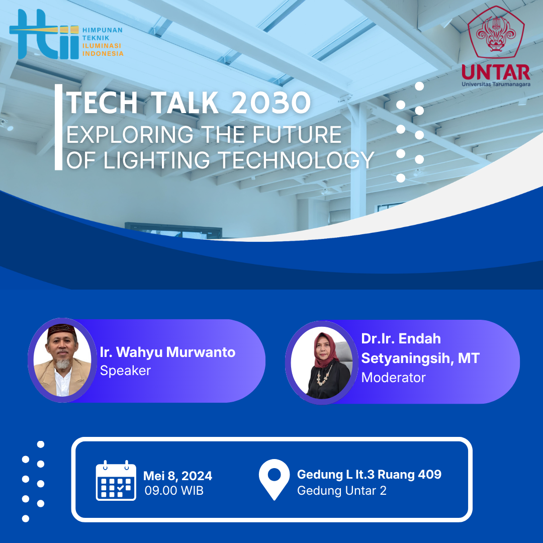 Poster Tech Talk 2030 Exploring The Future Of Lighting Technology HTII